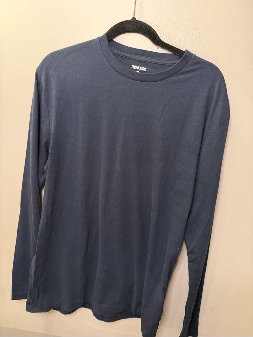Navy Long-Sleeve Crewneck Shirt